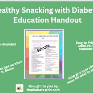 Healthy Snacking with Diabetes PDF Handout