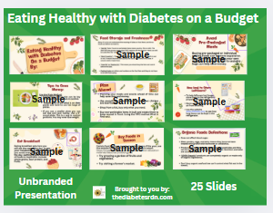 Eating Healthy with Diabetes on a Budget Power Point Presentation